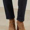 Bang Bang Women S Boa Fur Lycra Bonded Denim Navy