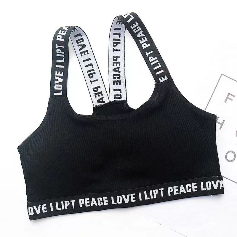 Женский тонкий дышащий противоударный спортивный бюстгальтер на спине, нижнее белье для девочек, учащихся младших классов средней школы