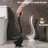 Toilet Brush Set with Ventilated Base Swan Shape Cleaning Brush for Powerful Scrubbing Bathroom Scrubber