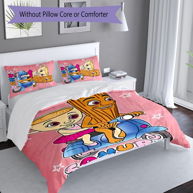 3pcs Italian Brainrot characters2 pattern bedding set duvet cover set includes duvet cover &pillowcases, perfect all season bedroom decoration & gift