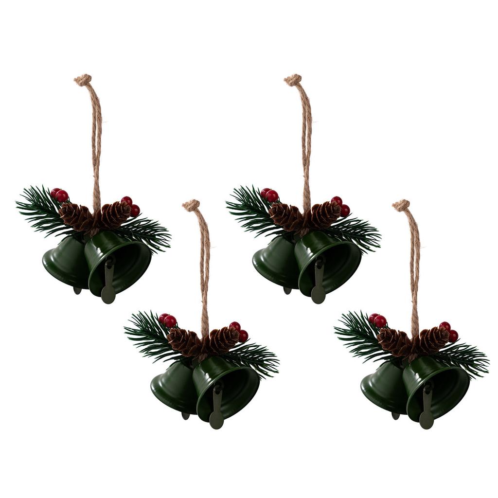 4 Pcs Christmas Bells Hanging Ornament Decorative Bells Christmas Tree Decorations Hanging Bells for Home Decoration