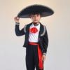 Ethnic Mexican Childrens Dance Attire With Printed Design And Long Sleeve For Stage Use