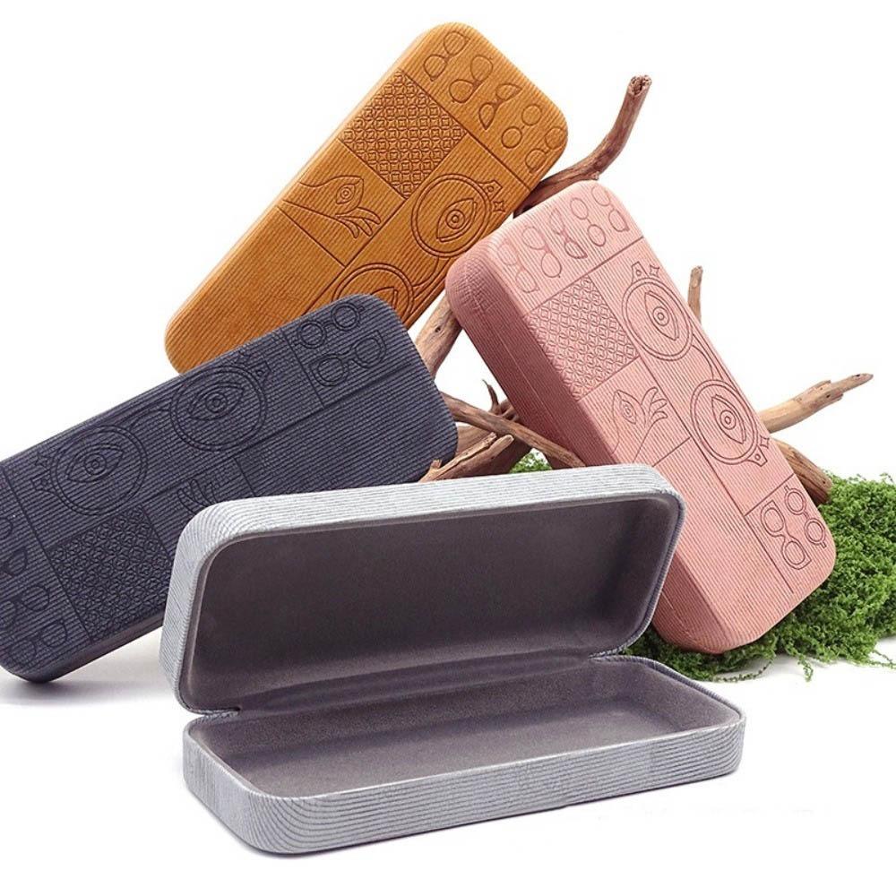 Square Glasses Case Geometric Pattern Sunglasses Storage Box For Mens Fashion Accessories