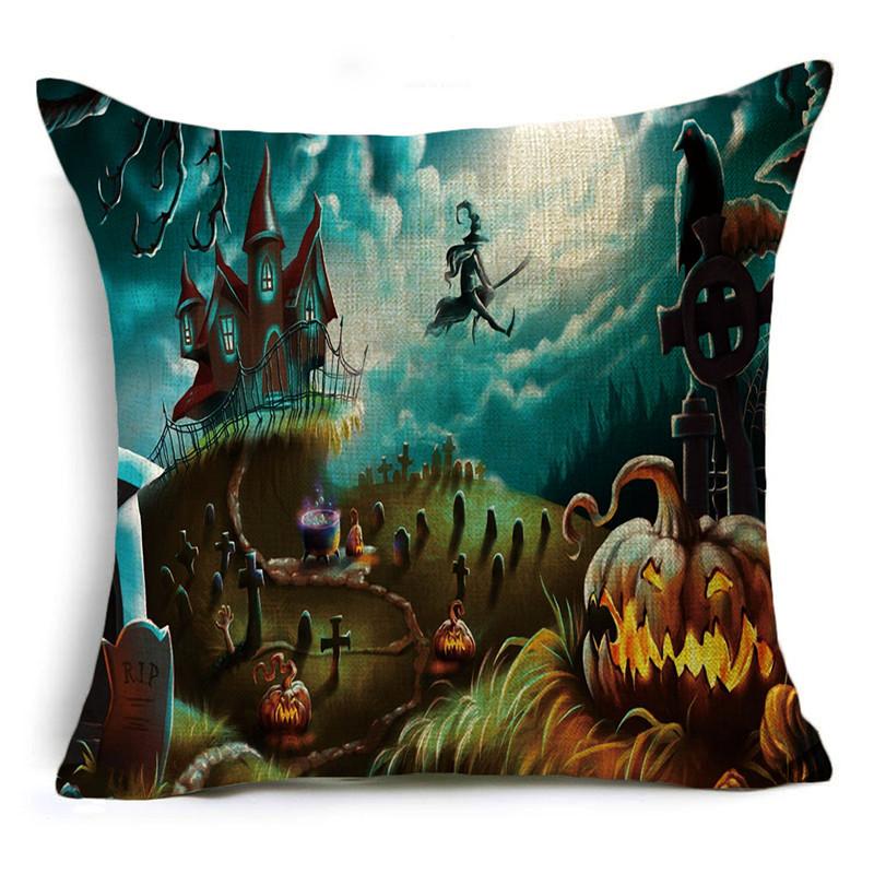 Halloween Horror Collection Themed Pillowcase Holiday Gift Party Decoration Sofa Cushion Cover 40*40cm/45*45cm/50*50cm