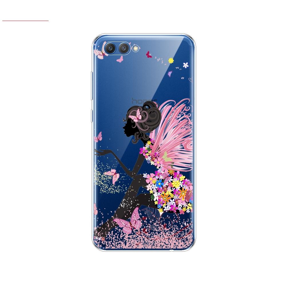 Чехол для Huawei Honor V10 VIEW 10, мягкий силиконовый чехол из ТПУ на заднюю панель телефона для Huawei Honor 10, чехол Etui, защитный чехол с принтом