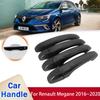 Для Renault Megane 4 MK4 IV 2016 2017 2018 2019 2020 Глянцевая черная накладка на ручку двери Автомобильные аксессуары для экстерьера Антикоррозийные наклейки