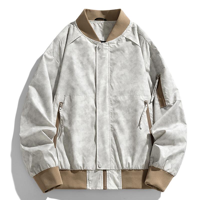 Casual Men's Jacket Men's Fashion Trendy Men's Casual American Baseball Collar Jacket