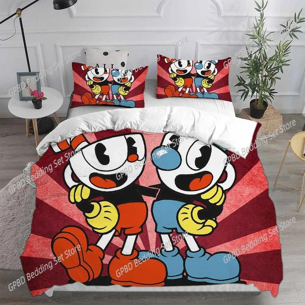 Одеяло Новое Домашнее Текстильное Мультяшное Cuphead Комплект Постельного Белья Спальня Мягкое Современное S Удобное И