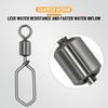 2#-12# Solid Ring Rolling Swivel Fishing Snap Connector with Pin Bearing Barrel Heavy Duty Ball