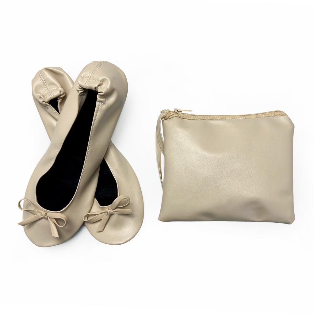 Maogu Foldable Shoes Portable Ballet Dancers Comfortable Ballroom Slip On Women Shoe Red Woman PU Ballerina Fitness Ballet Flats