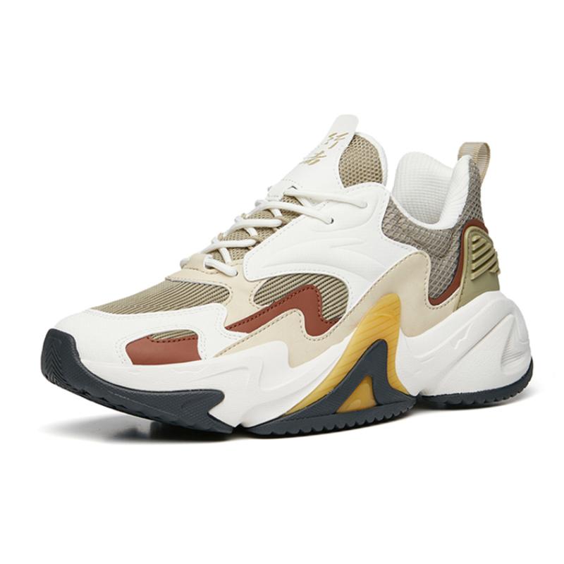 Anta Кроссовки Walker 3.0 Коллекция Running Culture Легкие Низкие Спортивные Повседневные Обувь Мужские Бело-Желтые Кроссовки 112238881-3