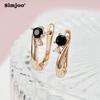 SIMJOO French Style Vintage Gold Earrings High Quality Jewelry