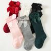 New Brand Baby Toddlers Socks Autumn Winter Children Girls Knee High Long Sock Cotton Big Bow Spanish Style Kids Floor Socks