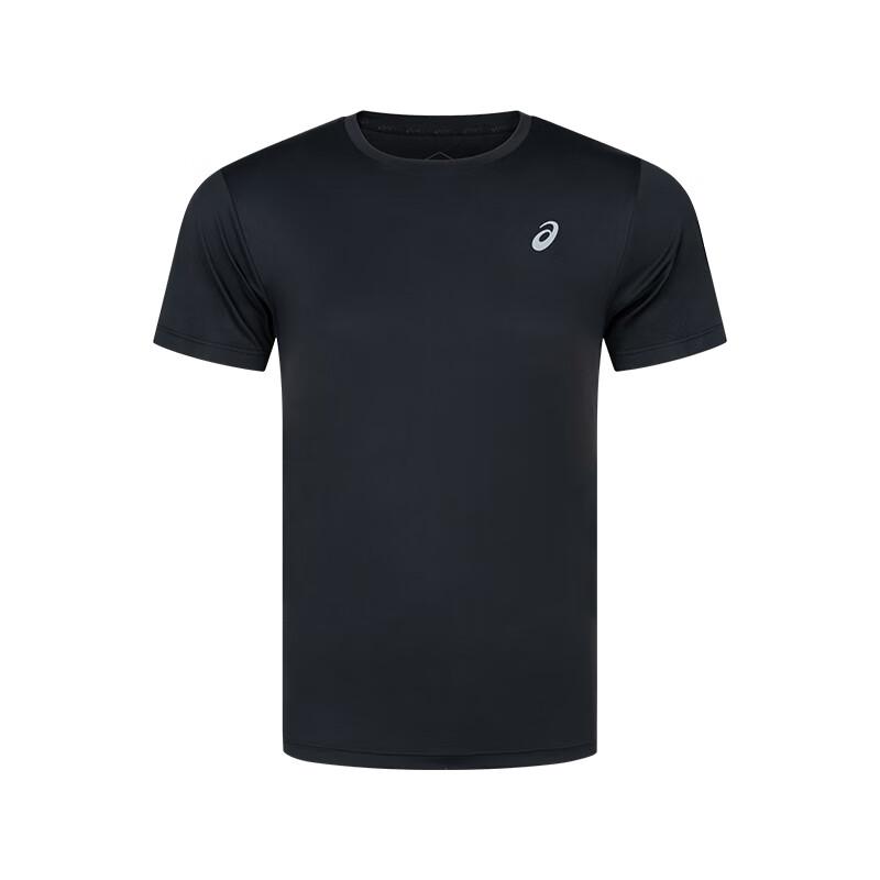 Asics Logo Outdoor Casual Sports Round Neck Quick-Dry Short Sleeve T-Shirt Men Tops Black 2011D202-001