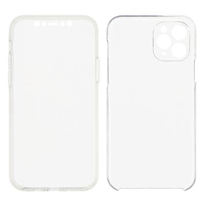 Для iPhone 11 Pro Чехол TPU Рамка Прозрачная Акриловая Задняя Крышка Телефона с ПЭТ-пленкой