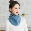 Winter Fleece Neck Scarf Thickened Warmth Autumn Neck Sleeve Women Scarf Double Layer Plush Neckerchief Scarf Ring