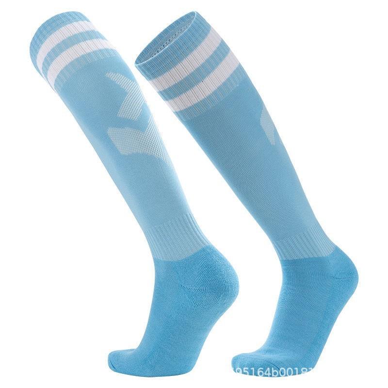 Football Socks, Stockings, Thickened Towel Bottom Socks, Football Adult Sweat-absorbing Non-slip Sports Socks, Striped Over Knee Children