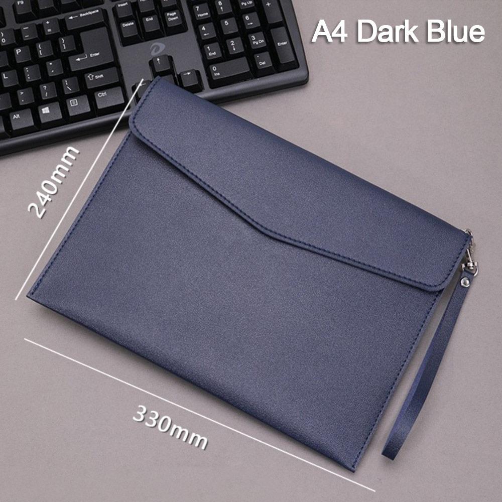 With Handle Leather Document Pouch A4 A5 File Bag Document Bag School Office