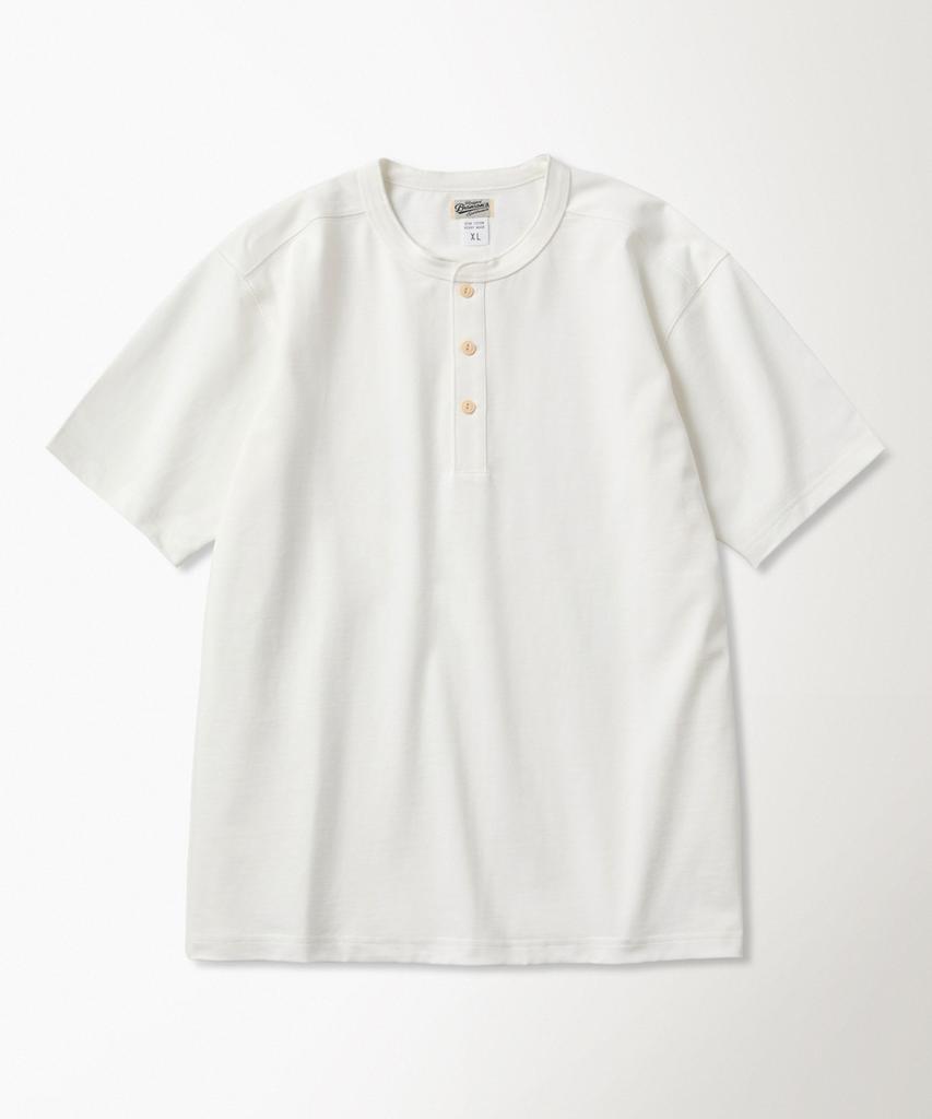 Beulonseun Хлопковая футболка-henley с коротким рукавом, 10,6 унций, белая