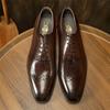 2024 Spring Autumn British Style New Luxury Men's Business Dress Oxford Leather Shoes Pointed Lace Up Cowhide Social Shoe Male