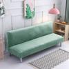 Velvet Plush Armless Sofa Bed Cover Folding Seat Slipcover Modern Stretch Sofa Bed Covers Elastic Couch Protector Home Hotel