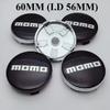 COY1 4pcs 60mm Car Wheel Center Caps With MOMO Badge Logo Rim Hubcaps Cover MOMO Emblem Styling Accessories for VW BMW Subaru Honda