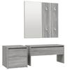 VidaXL Ensemble de Meubles de Couloir Banc d'Entrée Boîte de Rangement Miroir de Coiffeuse Porte-manteau Sonoma Gris Bois 3120195