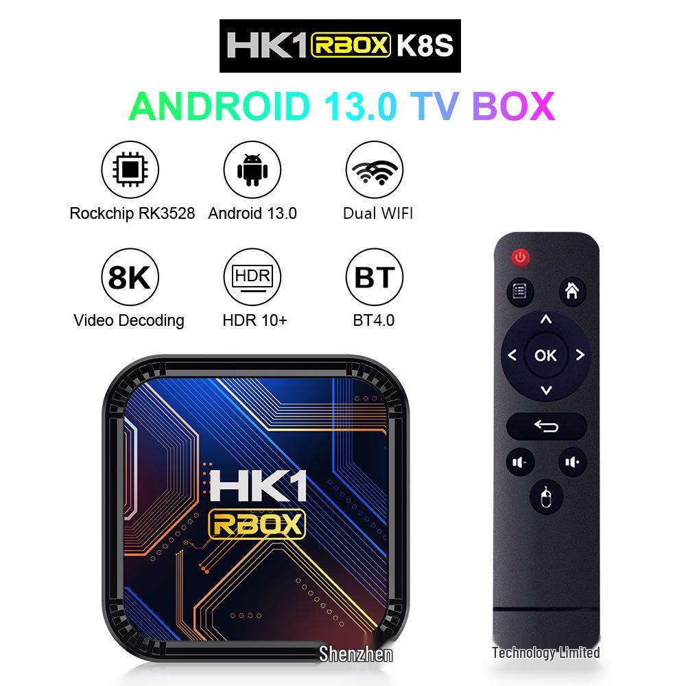 Смарт-ТВ приставка HK1 K8S RK3528 на Android 13 с двухдиапазонным WiFi