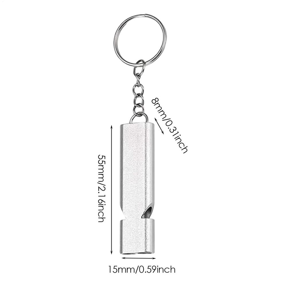 1 шт. Двухтрубный свисток для выживания, свисток для спасателя, для кемпинга, безопасный свисток для выживания, легкий, из алюминиевого сплава, громкий, водонепроницаемый