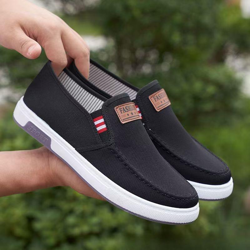 Удобные мужские мокасины, повседневная спортивная обувь с мягкой подошвой, верх из дышащей ткани, легкая повседневная обувь