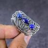 Lapis Lazuli Handmade 925 Sterling Silver Gift Jewelry Ring Size 10 h7J92