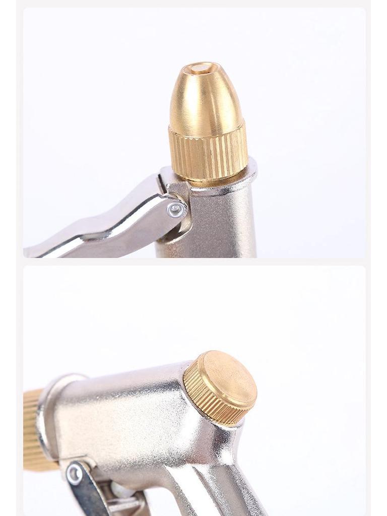 Водяной пистолет с медной насадкой высокого давления и удлиненной штангой для мойки автомобилей и полива сада