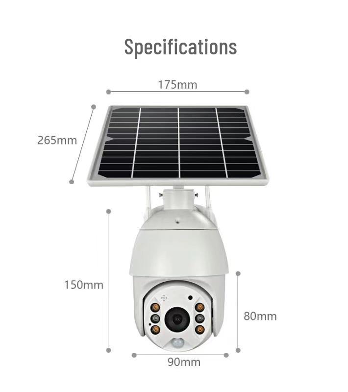 Outdoor Wireless PTZ Solar Camera with Night Vision & Mobile Remote Access