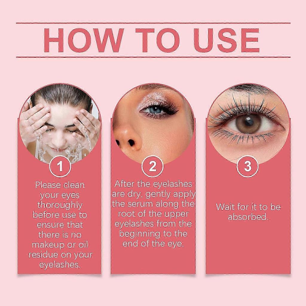 EELHOE Eyelash Growth Serum 3ml Gentle Care Nourishes Eye Area and Lashes Conditioning Serum