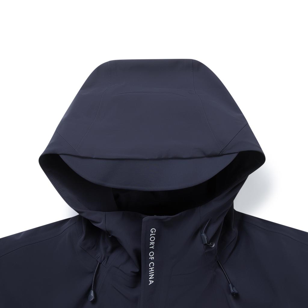 Li Ning Table Tennis Collection Trench Coats Men's Dark Blue Hooded Moderate AFDV969-1
