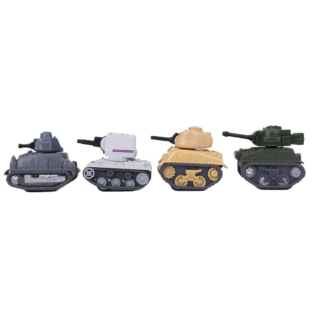 4pcs 1/64 Alloy Tank Model Toy Highly Simulation Children Kid Pull Back Vehicle Toy