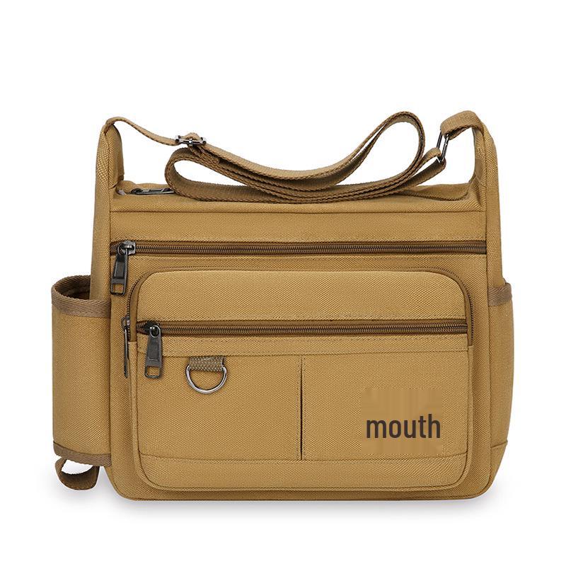 Мужская парусиновая сумка через плечо и на плечо - Повседневная дорожная сумка-мессенджер и рюкзак