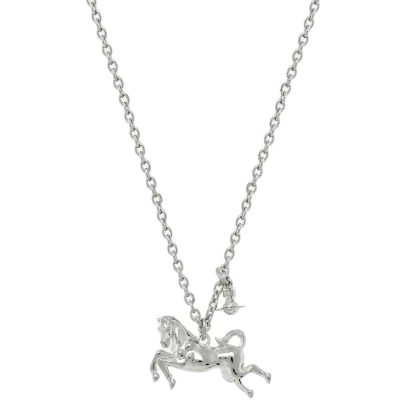 Vivienne Westwood Horse pattern necklace men's silver 630203IE-01P019