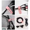 10Pcs Silicone Cable Ties Organizer Management Cord Reusable Organizer with High Elasticity Adjustable Anti-Lost