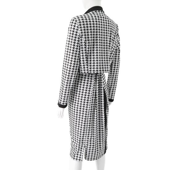 3 шт./компл., женский жилет, пальто, юбка, костюм с высокой талией, застежка-молния, соответствующий цвету, с принтом «елочка», облегающая юбка длиной до колена, элегантная OL, для поездок на работу