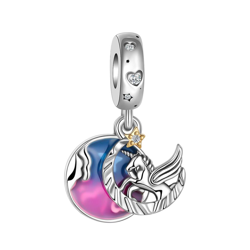 925 Silver Charms Horse Horseshoe Carrousel Earring Beads Pendant Bracelets Necklaces Womens DIY Jewelry Gift