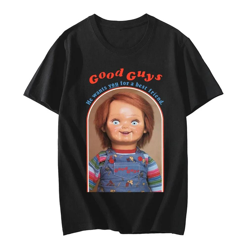 New Chucky Cotton TShirts Anime Graphic Print Women Fashion Casual Short Sleeves T Shirt Harajuku Unisex Tees Tops Clothing