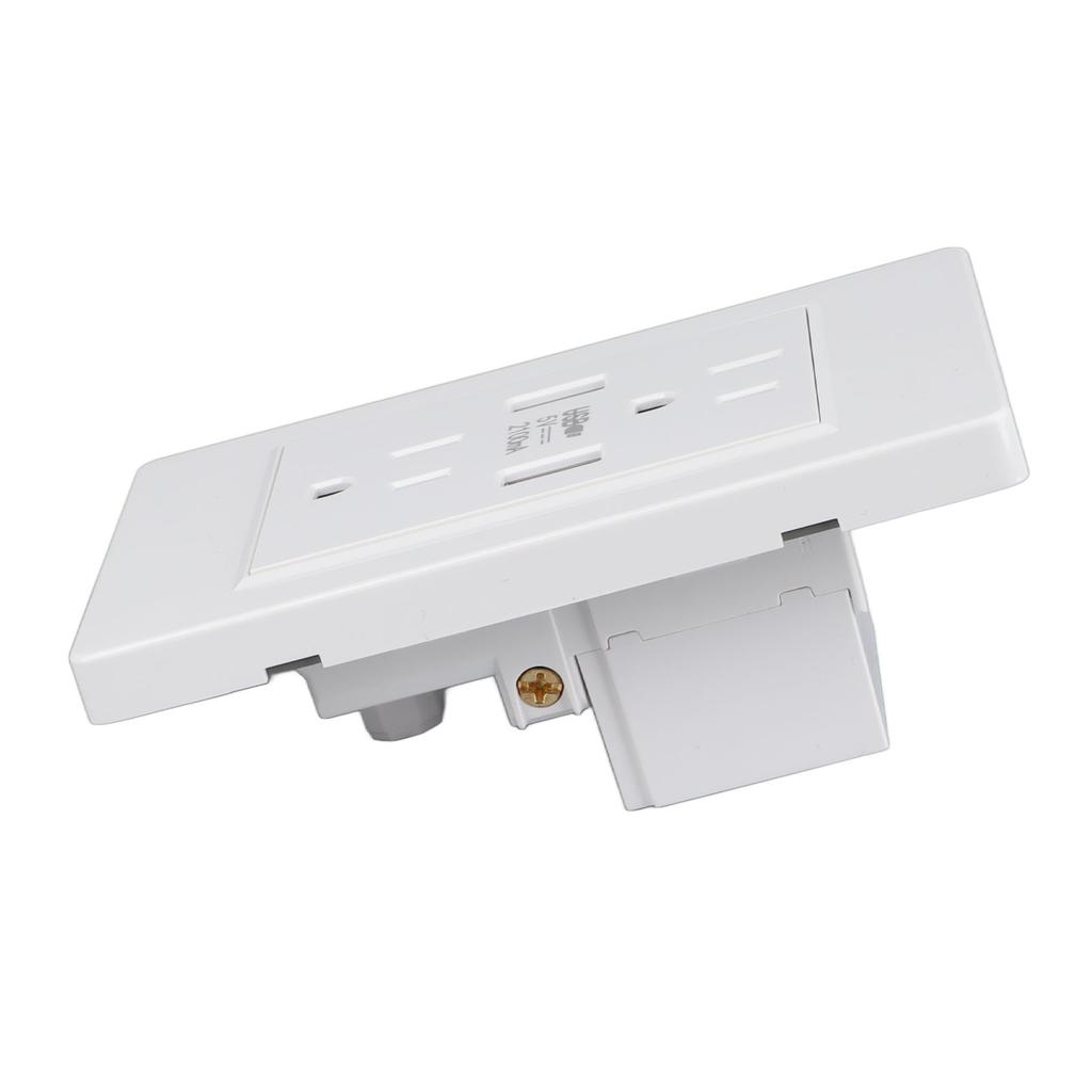 Настенная розетка с USB-зарядным устройством, белая, 2 USB-порта 5 В 2100 мА, 2 розетки переменного тока, настенные USB-розетки для гостиной