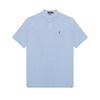 Polo Solid Color Logo Embroidered Cotton Short Sleeve Polo Shirt Men Polo Shirts Sky-Blue 710666997-007