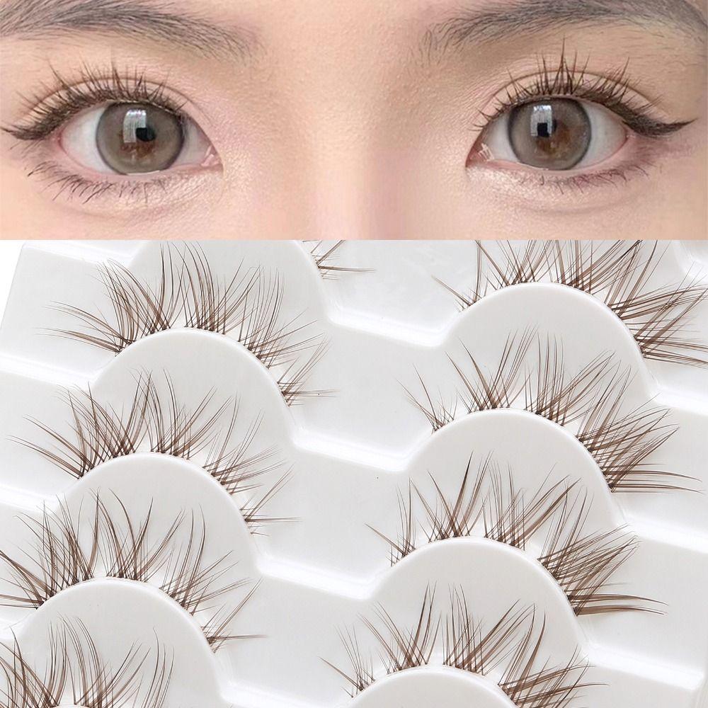 10 Pairs 3D Manga Lashes Japanese Cosplay Faux Mink Lashes Fashion Eyelash Extension for Women