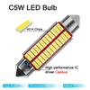 10 PCS C5W Festoon 31mm 36mm 39mm 41mm LED Bulb CANBUS 12V 7000K White Car Interior Dome Reading Lights License Plate Trunk Lamp