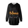 Women's Fashion Loose Casual Pocket Long Sleeve Hoodie Printed Sweatshirt Top
