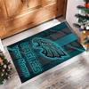 Philadelphia Eagles Crystal Velvet Rug, Custom Name Text Personalized Non‑Slip Floor Mat for Home Decor Gift