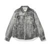TRUERELIGION Рабочая джинсовая рубашка Big T Стирка Серая