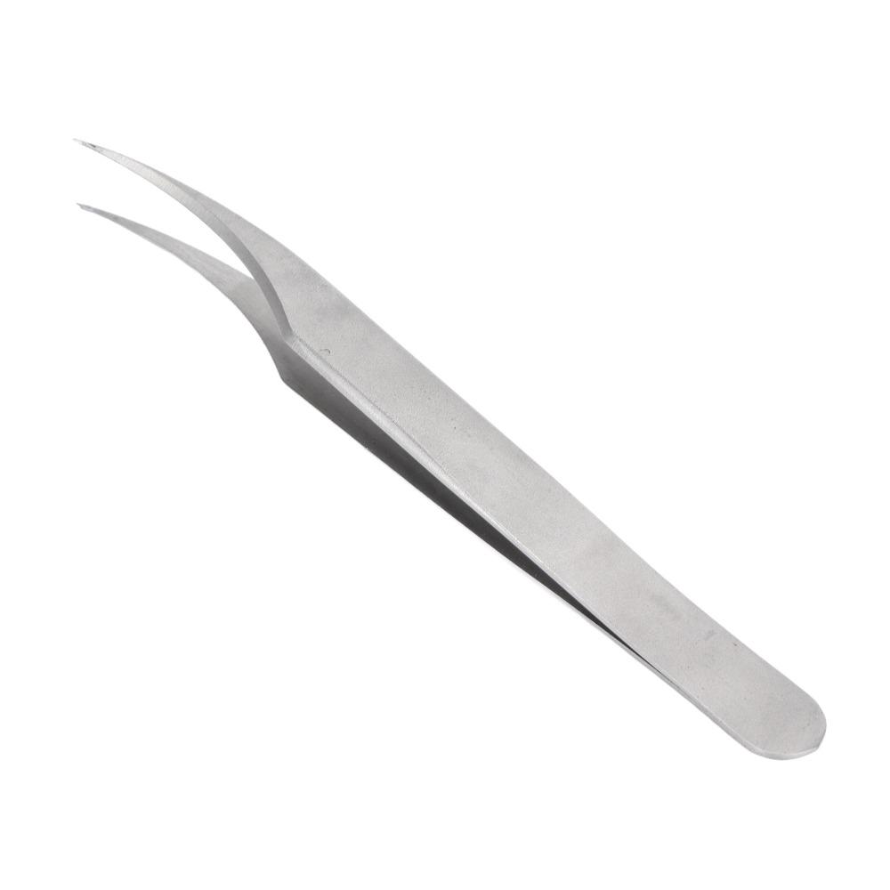 Curved Tip Stainless Steel Manicure Tweezers Precision Cosmetic Tweezers For Lash Extensions